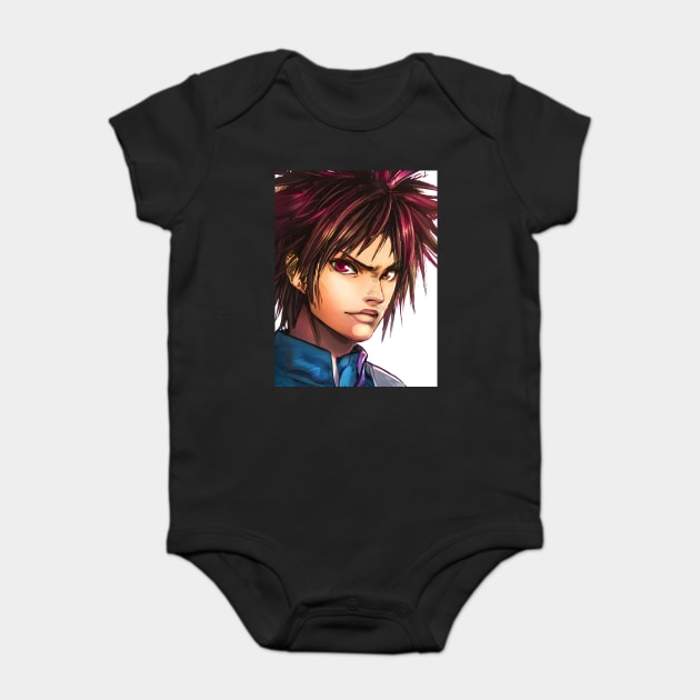 Brown Hair Anime Boy Baby Bodysuit by animegirlnft